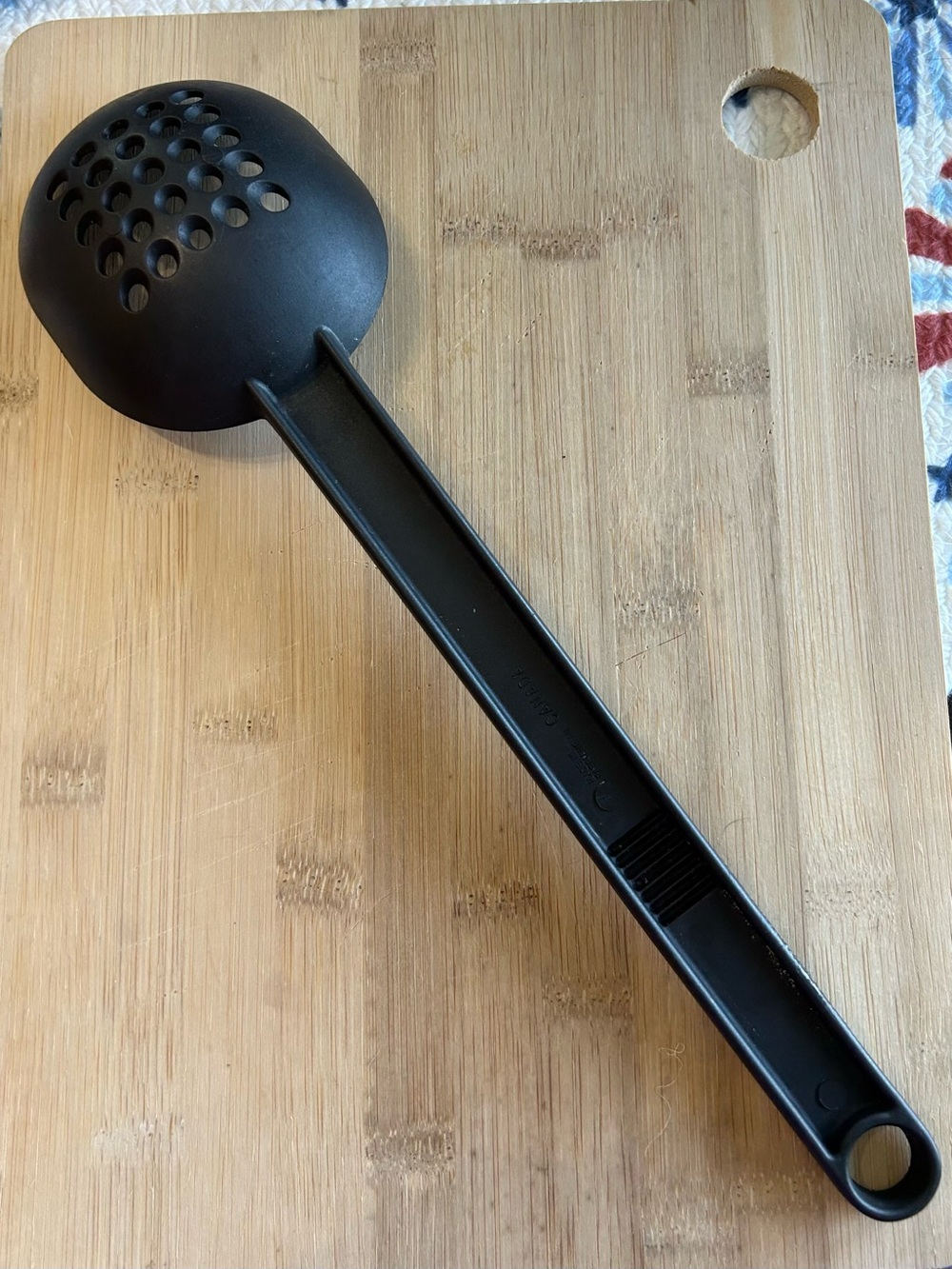 T-FAL Black Nylon Slotted Straining Spoon 12.5" Long Canada Made Great Condition - Picture 2 of 6